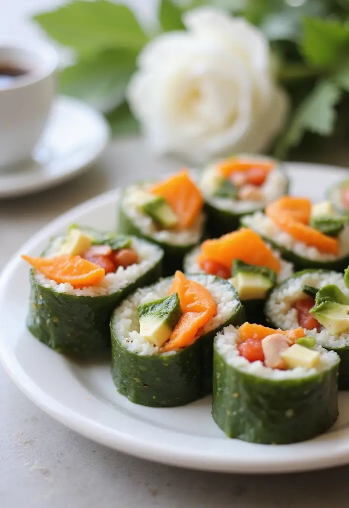 25 Quick and Easy Meatless Dinner Recipes for Simple Evenings 102 25 Quick and Easy Meatless Dinner Recipes for Simple Evenings - 18. Vegetable Sushi Rolls