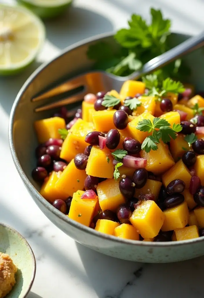 25 Quick and Easy Meatless Dinner Recipes for Simple Evenings 114 25 Quick and Easy Meatless Dinner Recipes for Simple Evenings - 20. Mango and Black Bean Salad