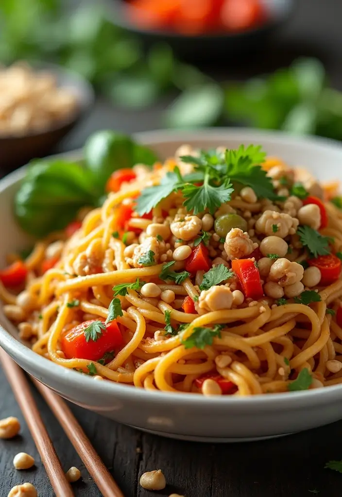 25 Quick and Easy Meatless Dinner Recipes for Simple Evenings 121 25 Quick and Easy Meatless Dinner Recipes for Simple Evenings - 21. Thai Peanut Noodles