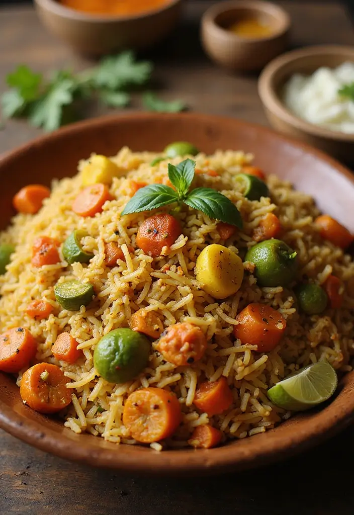 25 Quick and Easy Meatless Dinner Recipes for Simple Evenings 135 25 Quick and Easy Meatless Dinner Recipes for Simple Evenings - 23. Vegetable Biryani