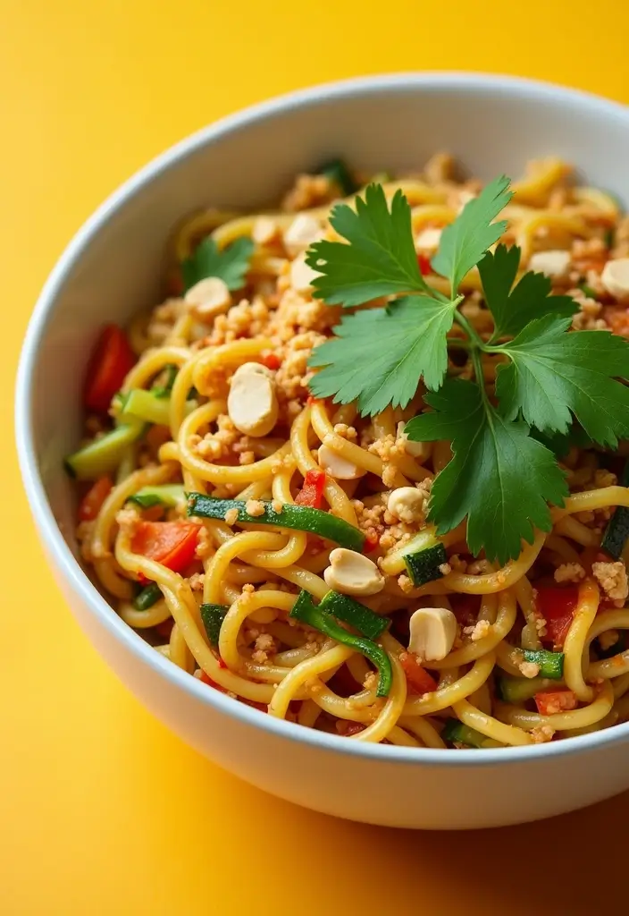25 Quick and Easy No Pasta Dinner Recipes That Are Still Comforting 88 25 Quick and Easy No Pasta Dinner Recipes That Are Still Comforting - 14. Spicy Thai Zucchini Noodles
