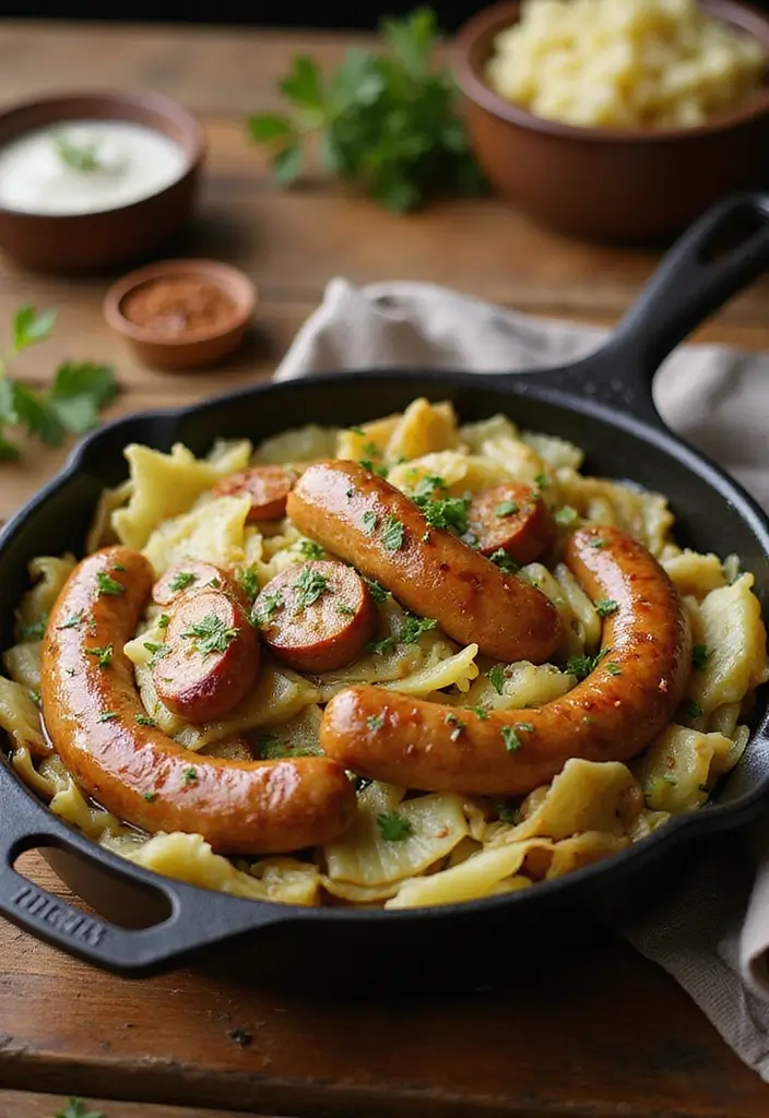 25 Quick and Easy No Pasta Dinner Recipes That Are Still Comforting 122 25 Quick and Easy No Pasta Dinner Recipes That Are Still Comforting - 20. Cabbage and Sausage Skillet