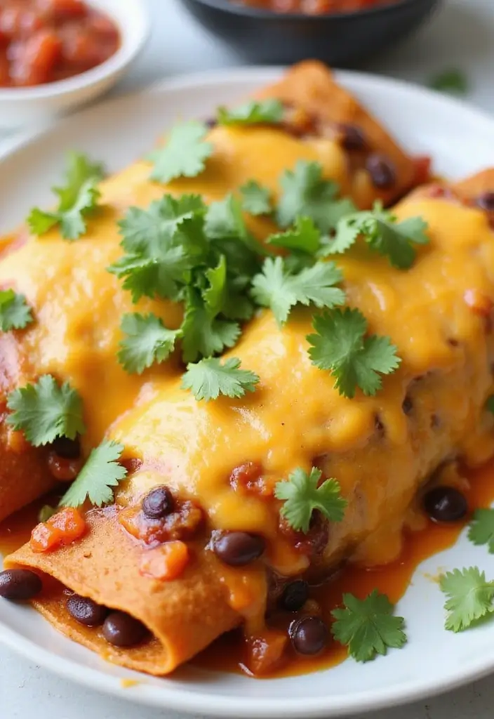 25 Quick and Easy One Pot Healthy Dinner Recipes for Busy Nights 65 25 Quick and Easy One Pot Healthy Dinner Recipes for Busy Nights - 11. One Pot Sweet Potato & Black Bean Enchiladas