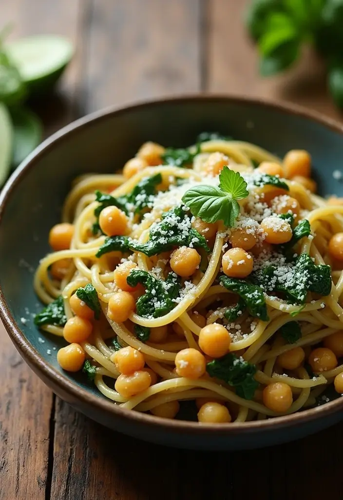 25 Quick and Easy One Pot Healthy Dinner Recipes for Busy Nights 89 25 Quick and Easy One Pot Healthy Dinner Recipes for Busy Nights - 15. One Pot Chickpea & Spinach Pasta