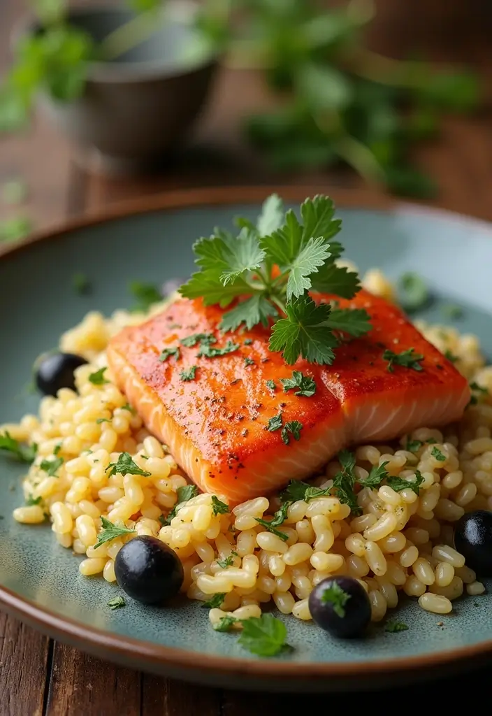 25 Quick and Easy One Pot Healthy Dinner Recipes for Busy Nights 142 25 Quick and Easy One Pot Healthy Dinner Recipes for Busy Nights - 24. One Pot Mediterranean Orzo & Salmon