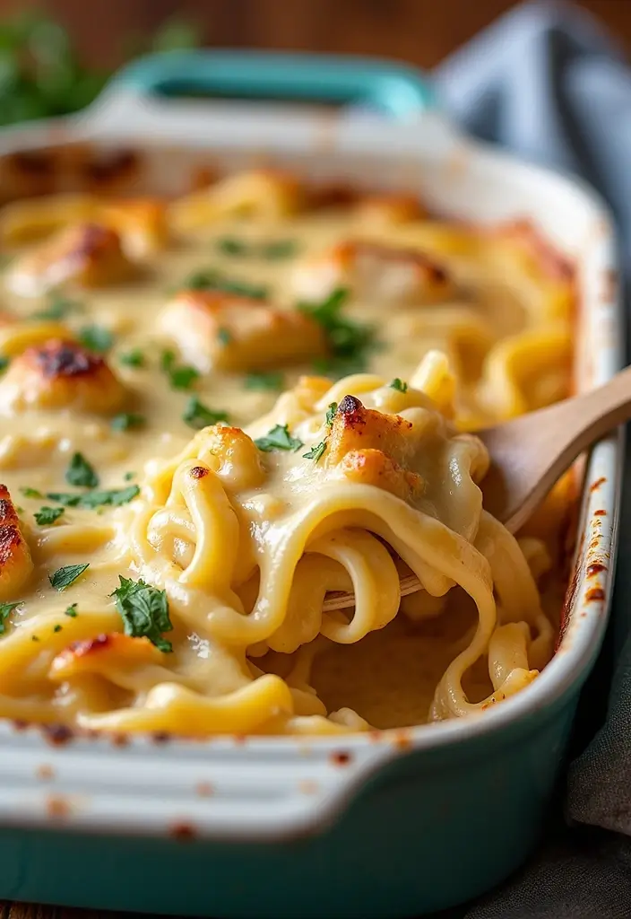 25 Quick and Easy Rotisserie Chicken Dinner Recipes You’ll Make Again 159 25 Quick and Easy Rotisserie Chicken Dinner Recipes You’ll Make Again - 25. Chicken Fettuccine Alfredo Bake
