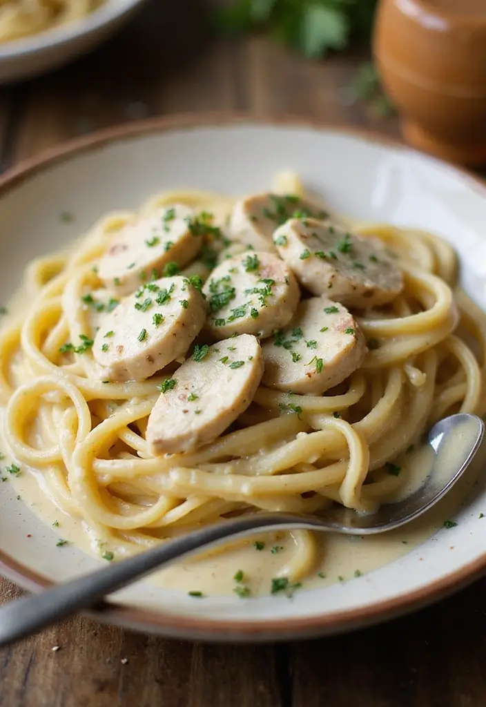 25 Quick and Easy Rotisserie Chicken Dinner Recipes You’ll Make Again 43 25 Quick and Easy Rotisserie Chicken Dinner Recipes You’ll Make Again - 7. Chicken Alfredo Pasta