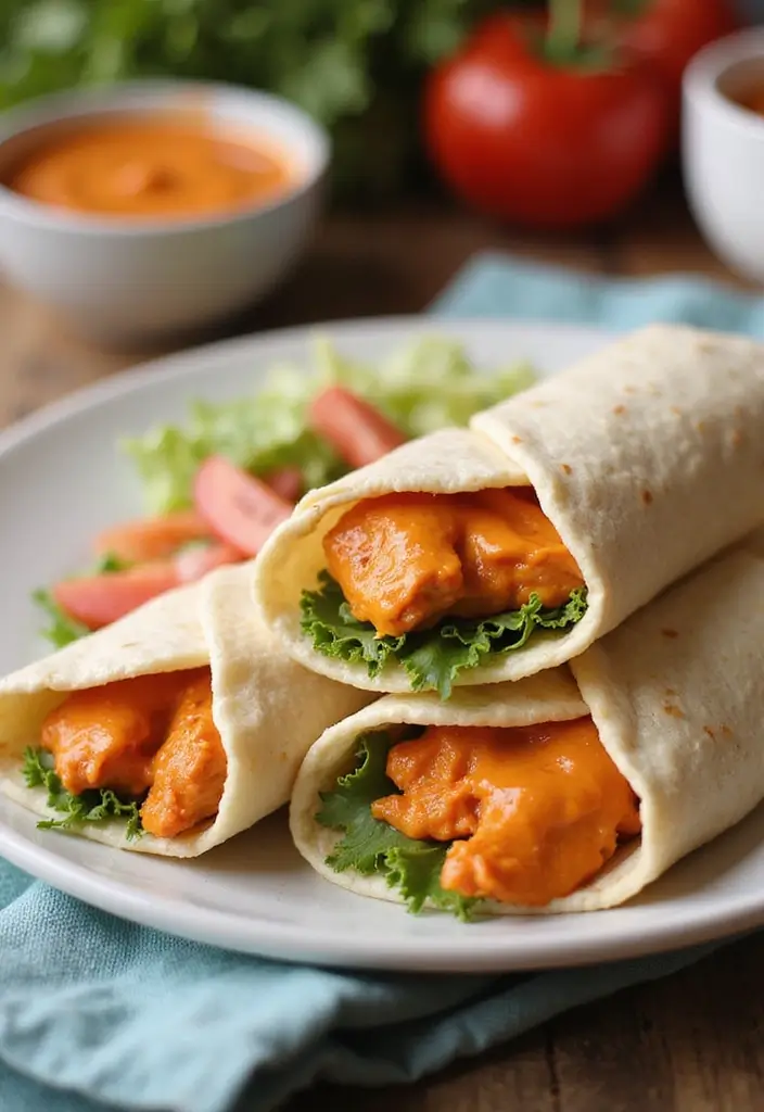 25 Quick and Easy Rotisserie Chicken Dinner Recipes You’ll Make Again 55 25 Quick and Easy Rotisserie Chicken Dinner Recipes You’ll Make Again - 9. Buffalo Chicken Wraps