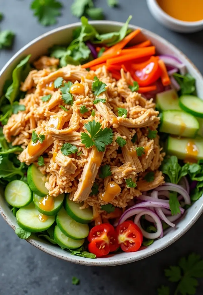25 Summer Chicken Salad Recipes for Quick and Easy Dinners 117 25 Summer Chicken Salad Recipes for Quick and Easy Dinners - 19. Thai Peanut Chicken Salad