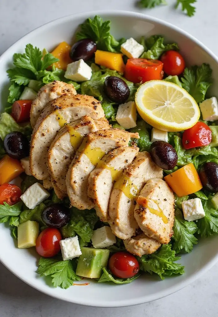 25 Summer Chicken Salad Recipes for Quick and Easy Dinners 8 25 Summer Chicken Salad Recipes for Quick and Easy Dinners - 2. Mediterranean Chicken Salad