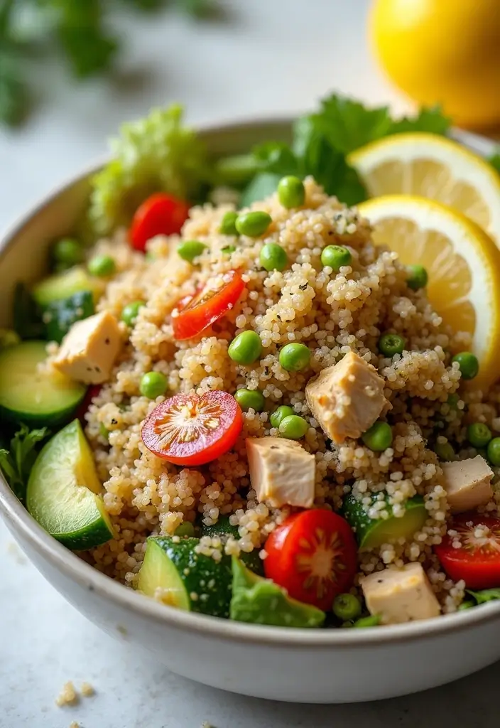 25 Summer Chicken Salad Recipes for Quick and Easy Dinners 143 25 Summer Chicken Salad Recipes for Quick and Easy Dinners - 23. Quinoa Chicken Salad
