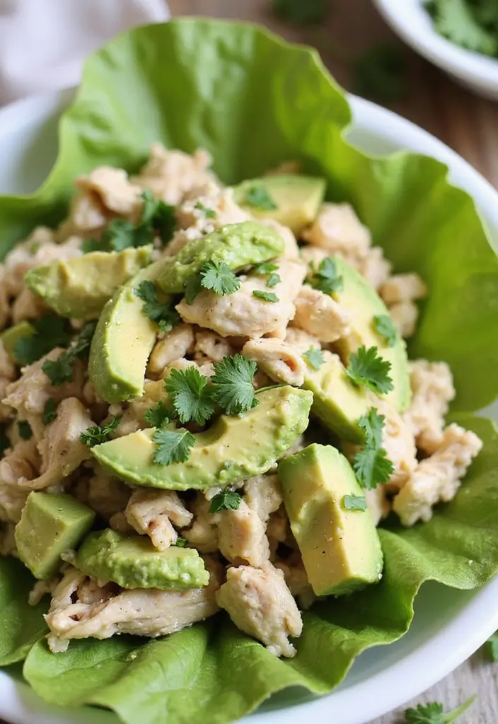 25 Summer Chicken Salad Recipes for Quick and Easy Dinners 15 25 Summer Chicken Salad Recipes for Quick and Easy Dinners - 3. Avocado Chicken Salad