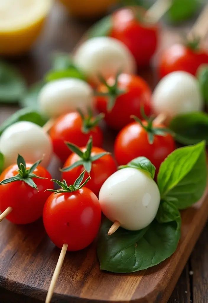 27 Quick and Easy Healthy Dinner Recipes for Clean Eating and Low Carb Lifestyles 98 27 Quick and Easy Healthy Dinner Recipes for Clean Eating and Low Carb Lifestyles - 18. Caprese Salad Skewers