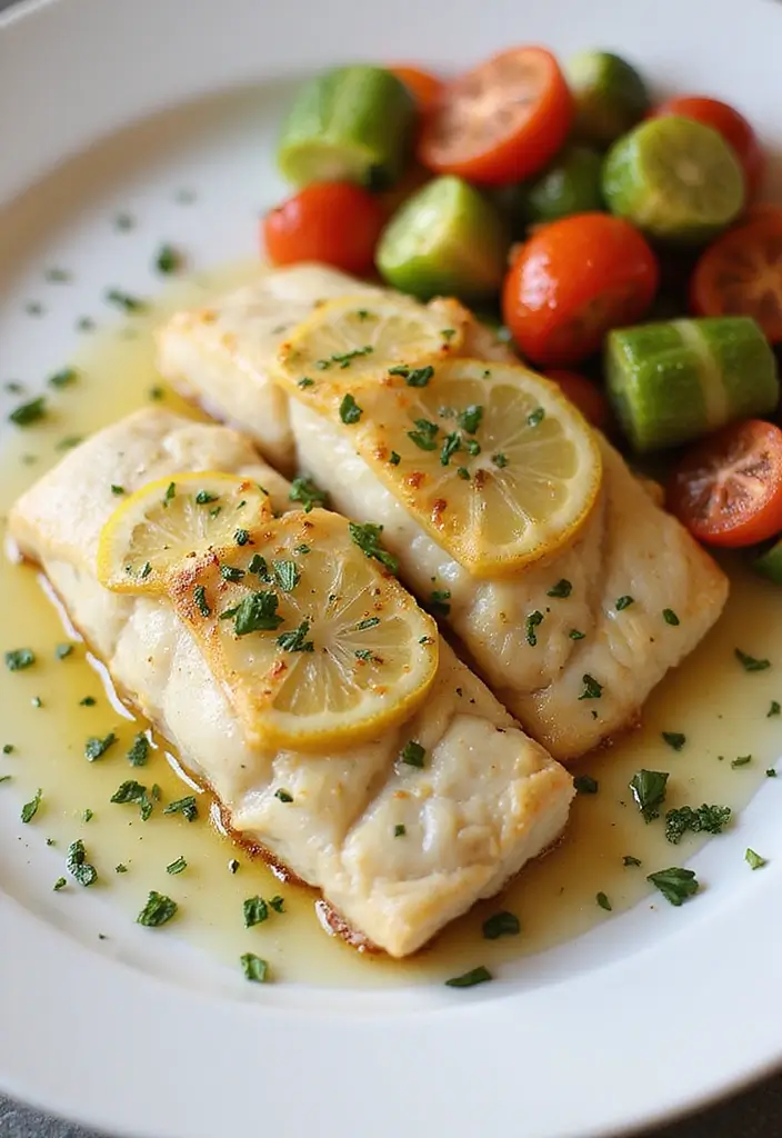 27 Quick and Easy Healthy Dinner Recipes for Clean Eating and Low Carb Lifestyles 112 27 Quick and Easy Healthy Dinner Recipes for Clean Eating and Low Carb Lifestyles - 20. Baked Lemon Herb Cod