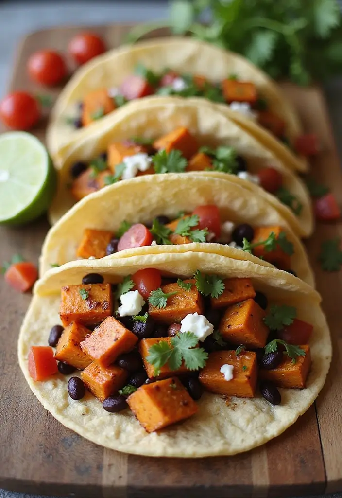 27 Quick and Easy Healthy Dinner Recipes for Clean Eating and Low Carb Lifestyles 138 27 Quick and Easy Healthy Dinner Recipes for Clean Eating and Low Carb Lifestyles - 24. Sweet Potato and Black Bean Tacos