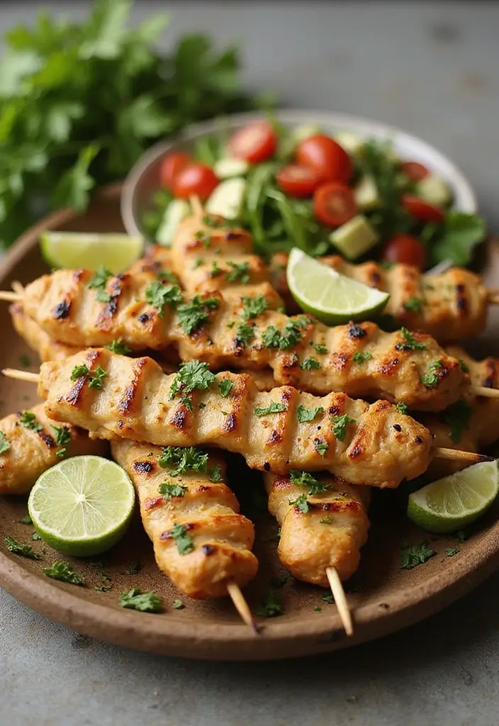 27 Quick and Easy Healthy Dinner Recipes for Clean Eating and Low Carb Lifestyles 146 27 Quick and Easy Healthy Dinner Recipes for Clean Eating and Low Carb Lifestyles - 26. Cilantro Lime Chicken Skewers