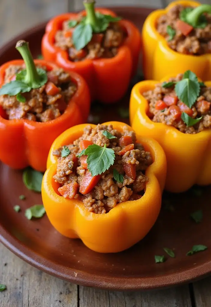 27 Quick and Easy Healthy Dinner Recipes for Clean Eating and Low Carb Lifestyles 27 27 Quick and Easy Healthy Dinner Recipes for Clean Eating and Low Carb Lifestyles - 5. Stuffed Bell Peppers