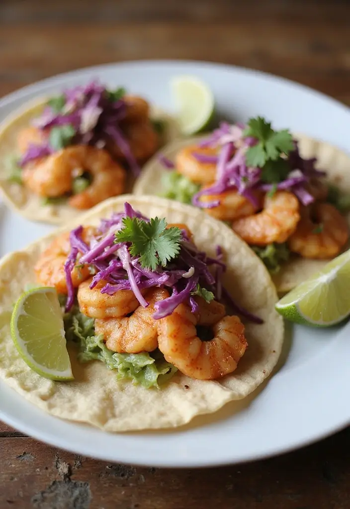 27 Quick and Easy Healthy Dinner Recipes for Clean Eating and Low Carb Lifestyles 49 27 Quick and Easy Healthy Dinner Recipes for Clean Eating and Low Carb Lifestyles - 9. Shrimp Tacos with Cabbage Slaw