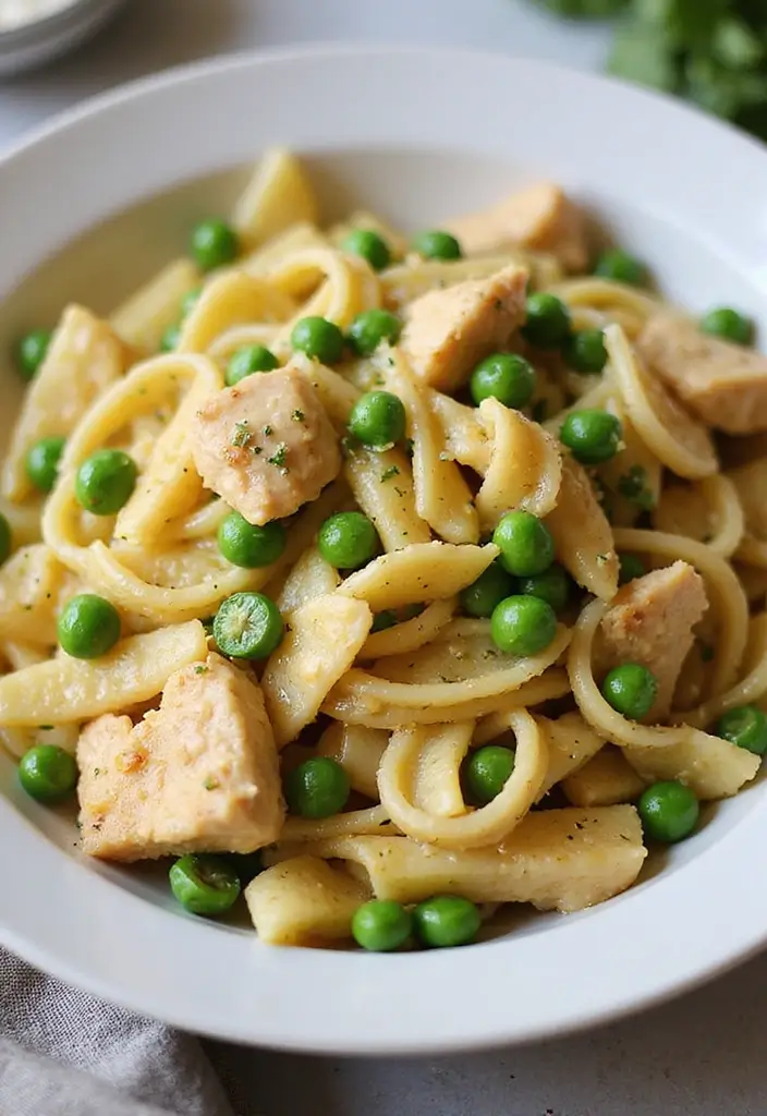 30 Chicken Pasta Garlic Butter Recipes for Easy Quick Dinners at Home 67 30 Chicken Pasta Garlic Butter Recipes for Easy Quick Dinners at Home - 11. Garlic Butter Chicken Pasta with Peas