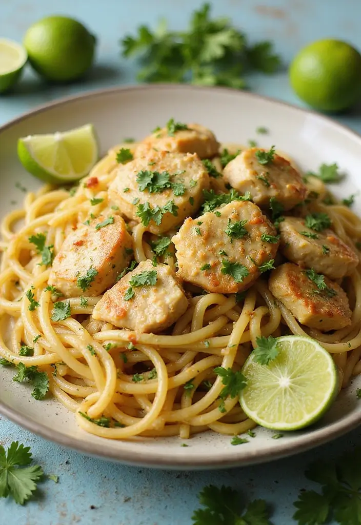 30 Chicken Pasta Garlic Butter Recipes for Easy Quick Dinners at Home 142 30 Chicken Pasta Garlic Butter Recipes for Easy Quick Dinners at Home - 22. Garlic Butter Chicken Pasta with Cilantro Lime