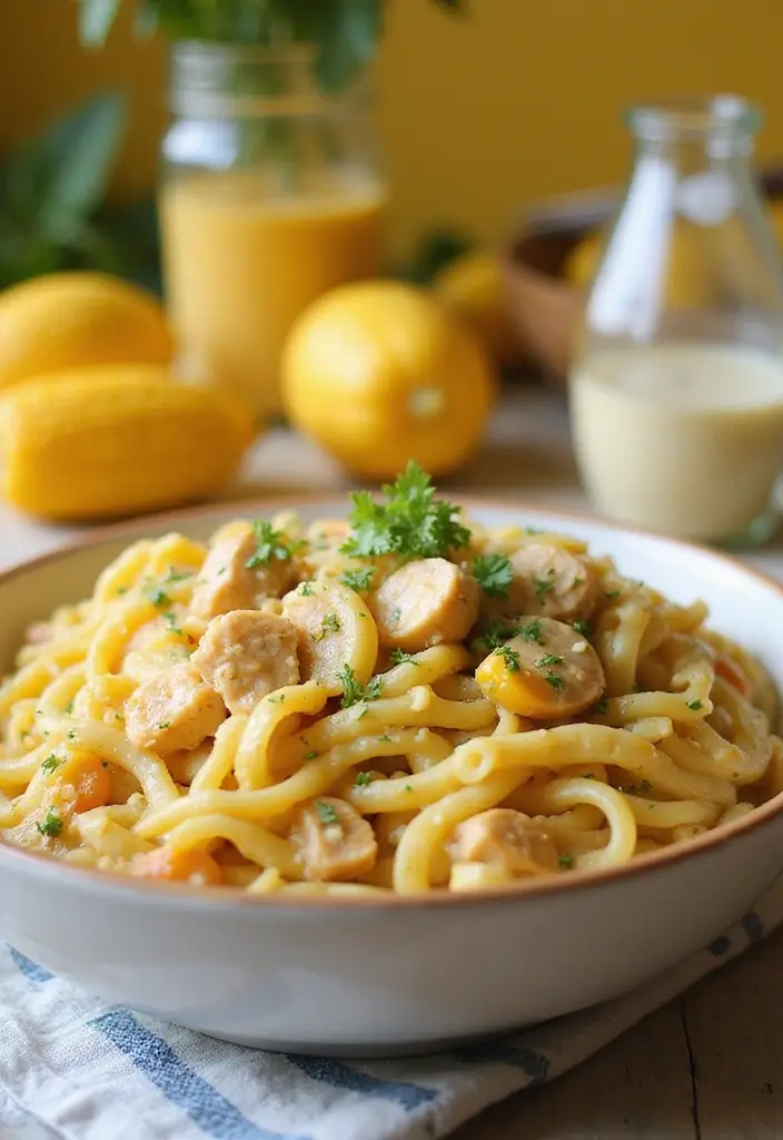 30 Chicken Pasta Garlic Butter Recipes for Easy Quick Dinners at Home 154 30 Chicken Pasta Garlic Butter Recipes for Easy Quick Dinners at Home - 24. Garlic Butter Chicken Pasta with Sweet Corn