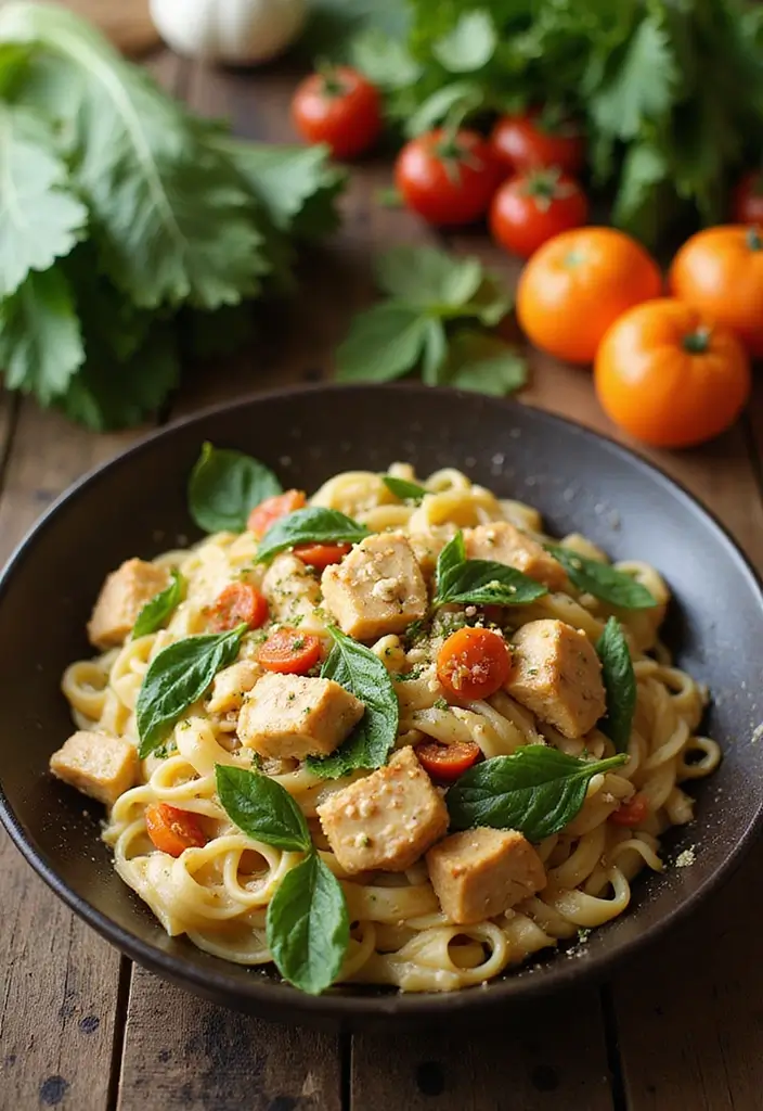 30 Chicken Pasta Garlic Butter Recipes for Easy Quick Dinners at Home 168 30 Chicken Pasta Garlic Butter Recipes for Easy Quick Dinners at Home - 26. Garlic Butter Chicken Pasta with Bok Choy