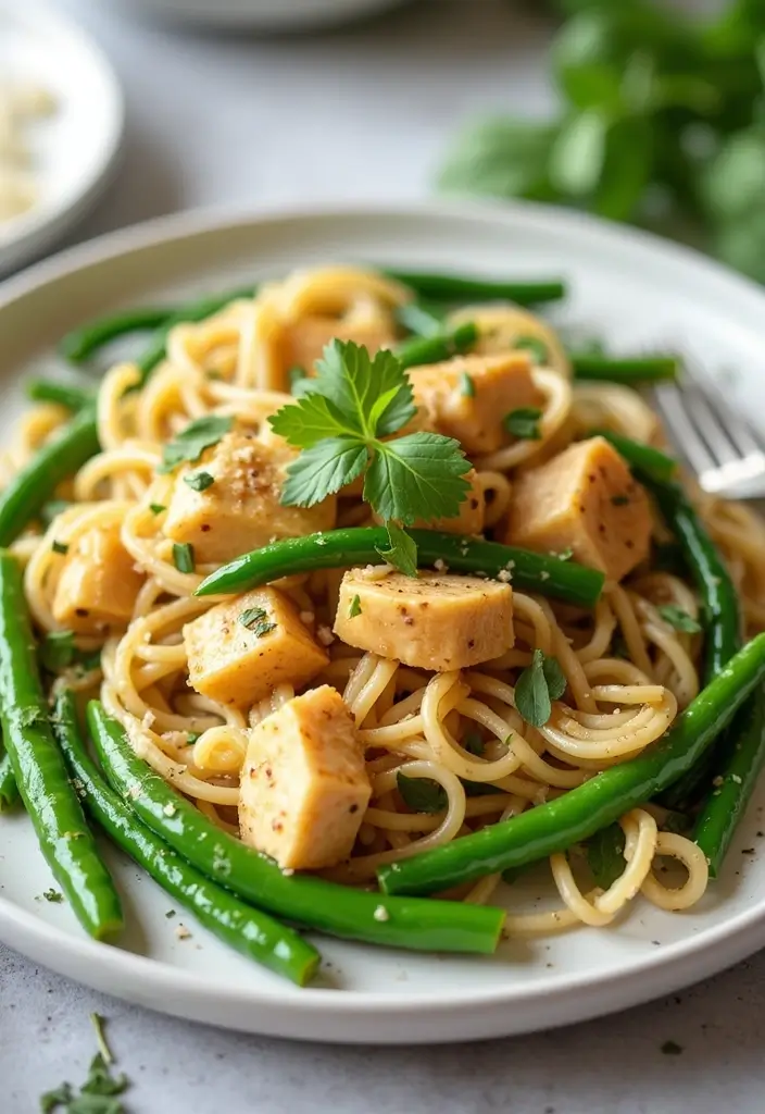 30 Chicken Pasta Garlic Butter Recipes for Easy Quick Dinners at Home 182 30 Chicken Pasta Garlic Butter Recipes for Easy Quick Dinners at Home - 28. Garlic Butter Chicken Pasta with Green Beans