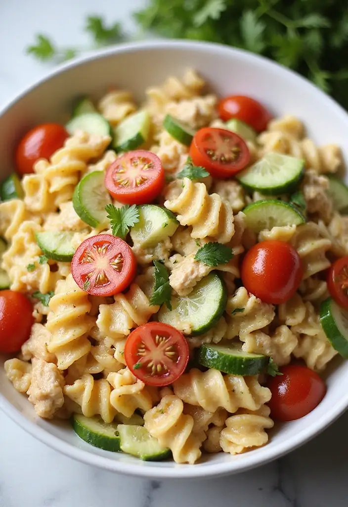 30 Chicken Pasta Garlic Butter Recipes for Easy Quick Dinners at Home 43 30 Chicken Pasta Garlic Butter Recipes for Easy Quick Dinners at Home - 7. Garlic Butter Chicken Pasta Salad