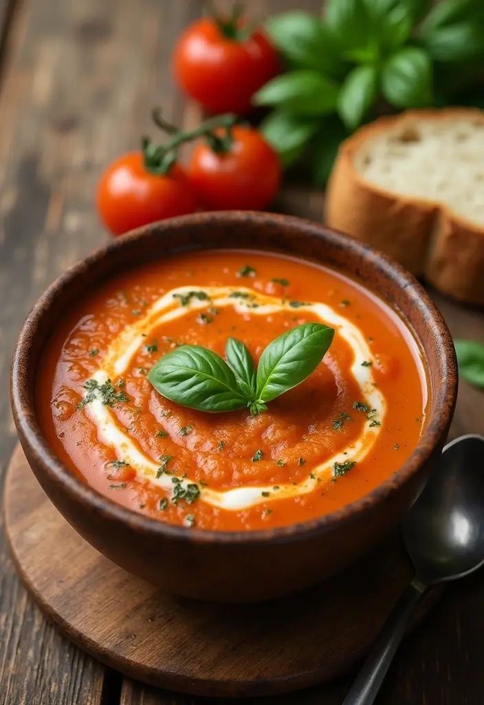30+ Easy Quick Dinner Ideas with Only 5 Ingredients and Simple Soups 1 30+ Easy Quick Dinner Ideas with Only 5 Ingredients and Simple Soups - 1. Creamy Tomato Basil Soup