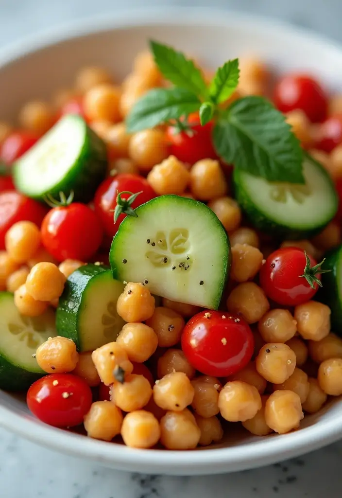 30+ Easy Quick Dinner Ideas with Only 5 Ingredients and Simple Soups 56 30+ Easy Quick Dinner Ideas with Only 5 Ingredients and Simple Soups - 10. Mediterranean Chickpea Salad
