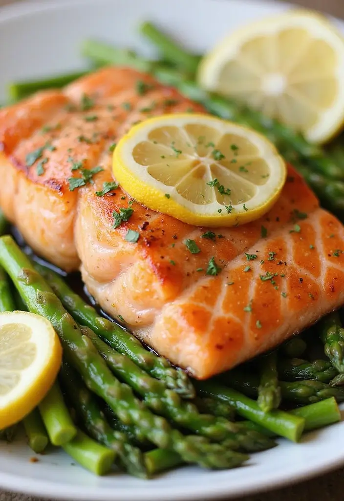 30+ Easy Quick Dinner Ideas with Only 5 Ingredients and Simple Soups 96 30+ Easy Quick Dinner Ideas with Only 5 Ingredients and Simple Soups - 16. Baked Salmon with Asparagus
