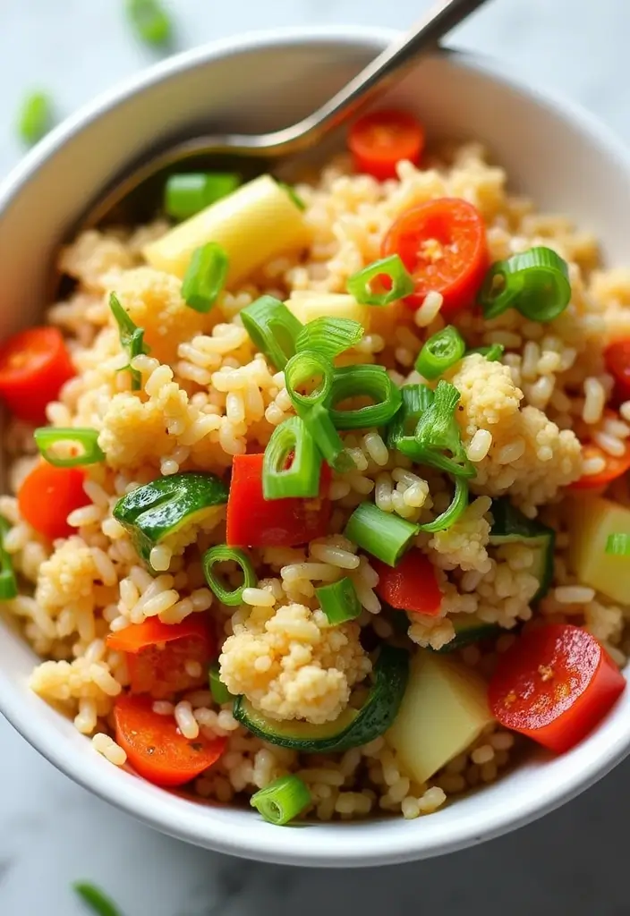 30+ Easy Quick Dinner Ideas with Only 5 Ingredients and Simple Soups 103 30+ Easy Quick Dinner Ideas with Only 5 Ingredients and Simple Soups - 17. Cauliflower Rice Stir-Fry