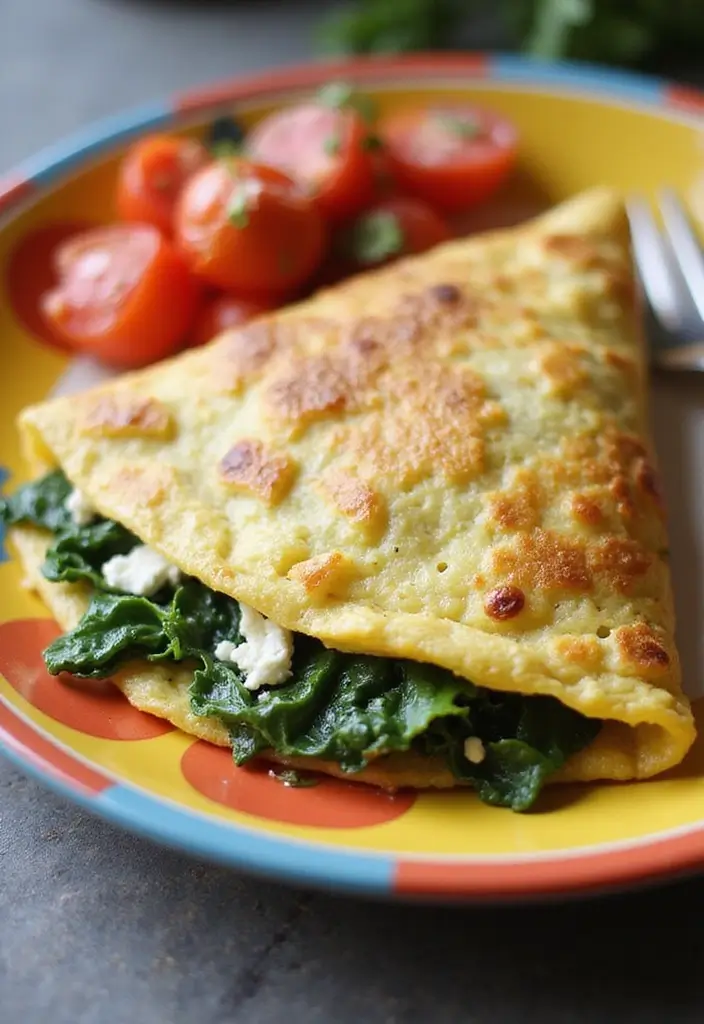 30+ Easy Quick Dinner Ideas with Only 5 Ingredients and Simple Soups 146 30+ Easy Quick Dinner Ideas with Only 5 Ingredients and Simple Soups - 24. Spinach and Feta Omelette