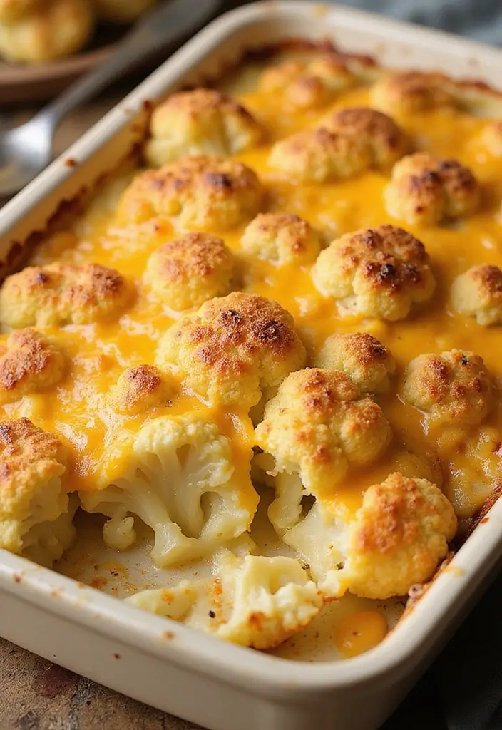 30+ Easy Quick Dinner Ideas with Only 5 Ingredients and Simple Soups 167 30+ Easy Quick Dinner Ideas with Only 5 Ingredients and Simple Soups - 27. Cheesy Cauliflower Bake