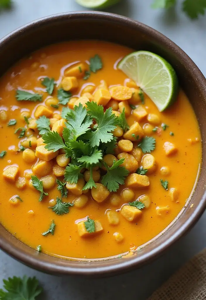 30+ Easy Quick Dinner Ideas with Only 5 Ingredients and Simple Soups 44 30+ Easy Quick Dinner Ideas with Only 5 Ingredients and Simple Soups - 8. Coconut Curry Lentil Soup