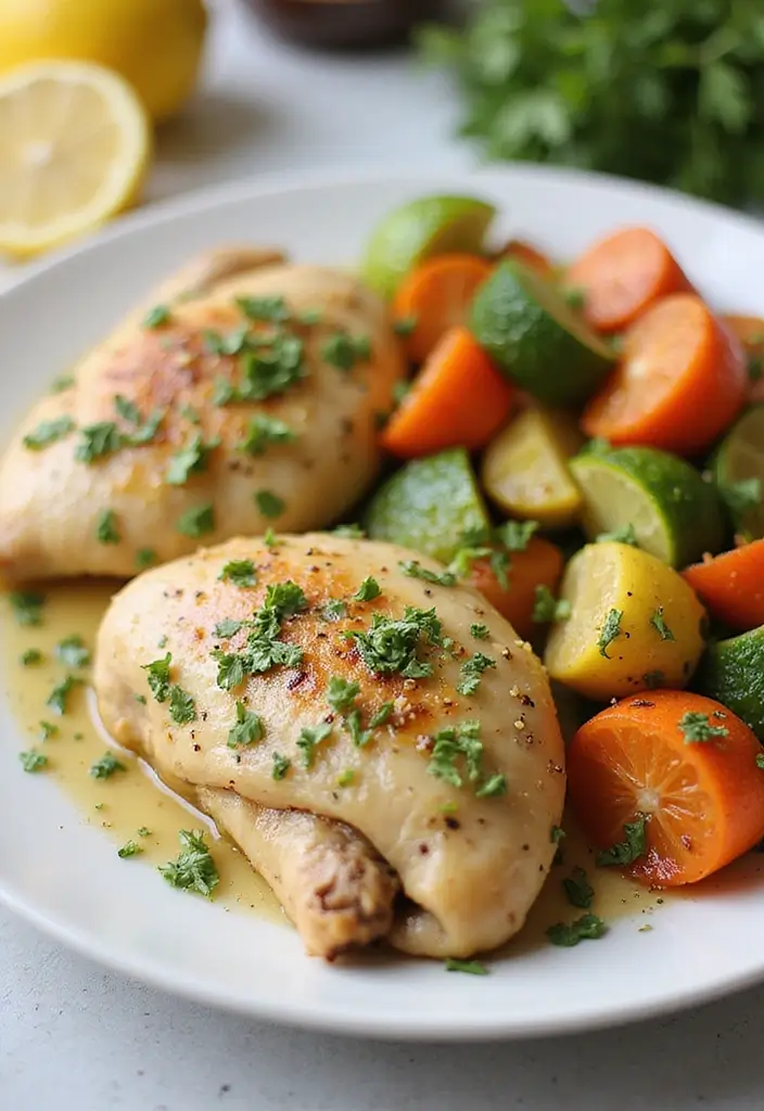 30 Healthy Crockpot Dinner Recipes for Families Who Love Easy Cooking 15 30 Healthy Crockpot Dinner Recipes for Families Who Love Easy Cooking - 3. Lemon Garlic Herb Chicken