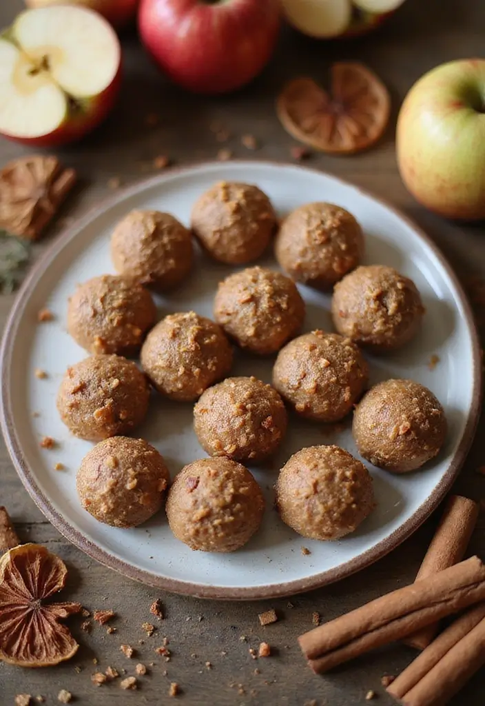 30 Healthy No Bake Snack Recipes for Quick and Easy Energy Bites 56 30 Healthy No Bake Snack Recipes for Quick and Easy Energy Bites - 10. Spiced Apple Energy Bites