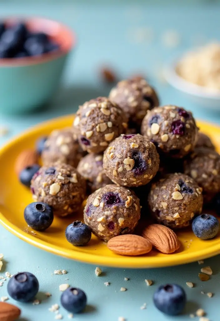 30 Healthy No Bake Snack Recipes for Quick and Easy Energy Bites 111 30 Healthy No Bake Snack Recipes for Quick and Easy Energy Bites - 19. Blueberry Almond Energy Bites