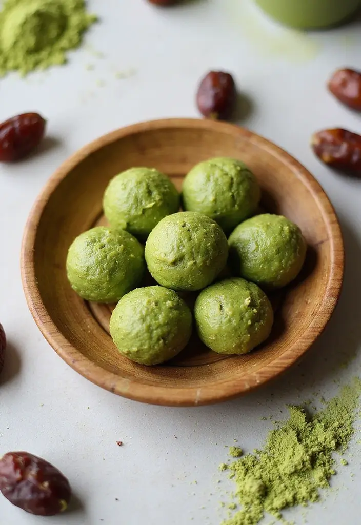30 Healthy No Bake Snack Recipes for Quick and Easy Energy Bites 20 30 Healthy No Bake Snack Recipes for Quick and Easy Energy Bites - 4. Matcha Green Tea Energy Bites