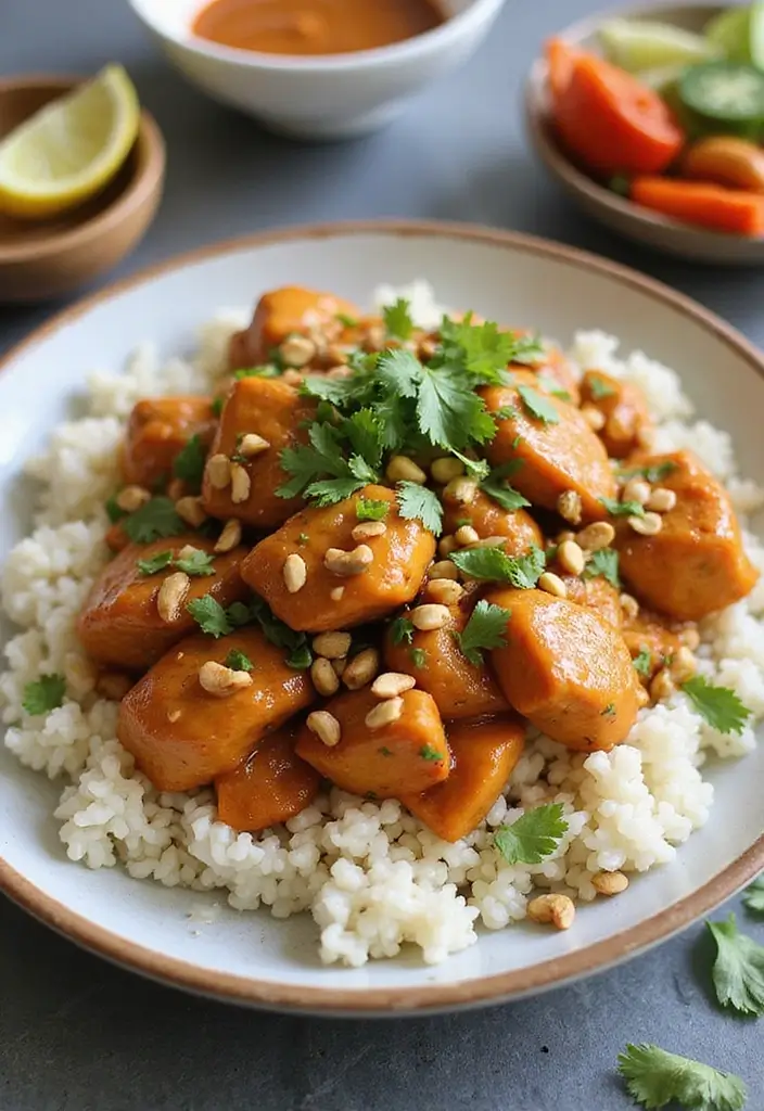30 High Protein Quick and Healthy Dinner Recipes That Keep You Full 70 30 High Protein Quick and Healthy Dinner Recipes That Keep You Full - 12. Thai Peanut Chicken