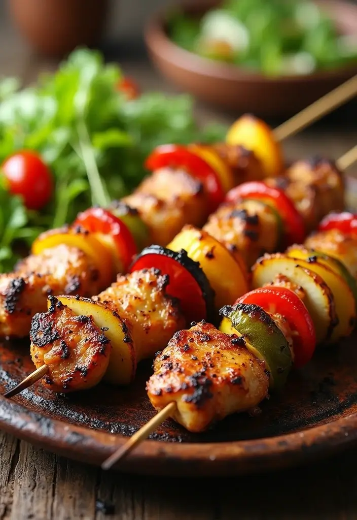 30 High Protein Quick and Healthy Dinner Recipes That Keep You Full 110 30 High Protein Quick and Healthy Dinner Recipes That Keep You Full - 18. Chicken and Vegetable Skewers