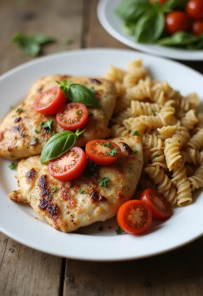 30 High Protein Quick and Healthy Dinner Recipes That Keep You Full 117 30 High Protein Quick and Healthy Dinner Recipes That Keep You Full - 19. Tomato Basil Chicken