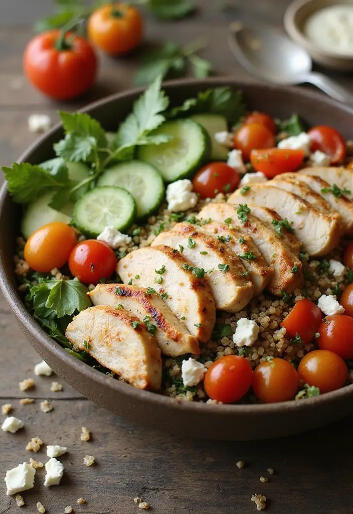 30 High Protein Quick and Healthy Dinner Recipes That Keep You Full 129 30 High Protein Quick and Healthy Dinner Recipes That Keep You Full - 21. Greek Chicken Bowls