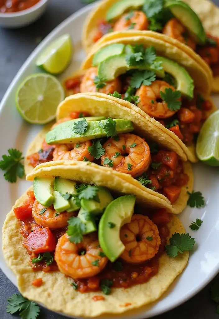 30 High Protein Quick and Healthy Dinner Recipes That Keep You Full 15 30 High Protein Quick and Healthy Dinner Recipes That Keep You Full - 3. Spicy Shrimp Tacos