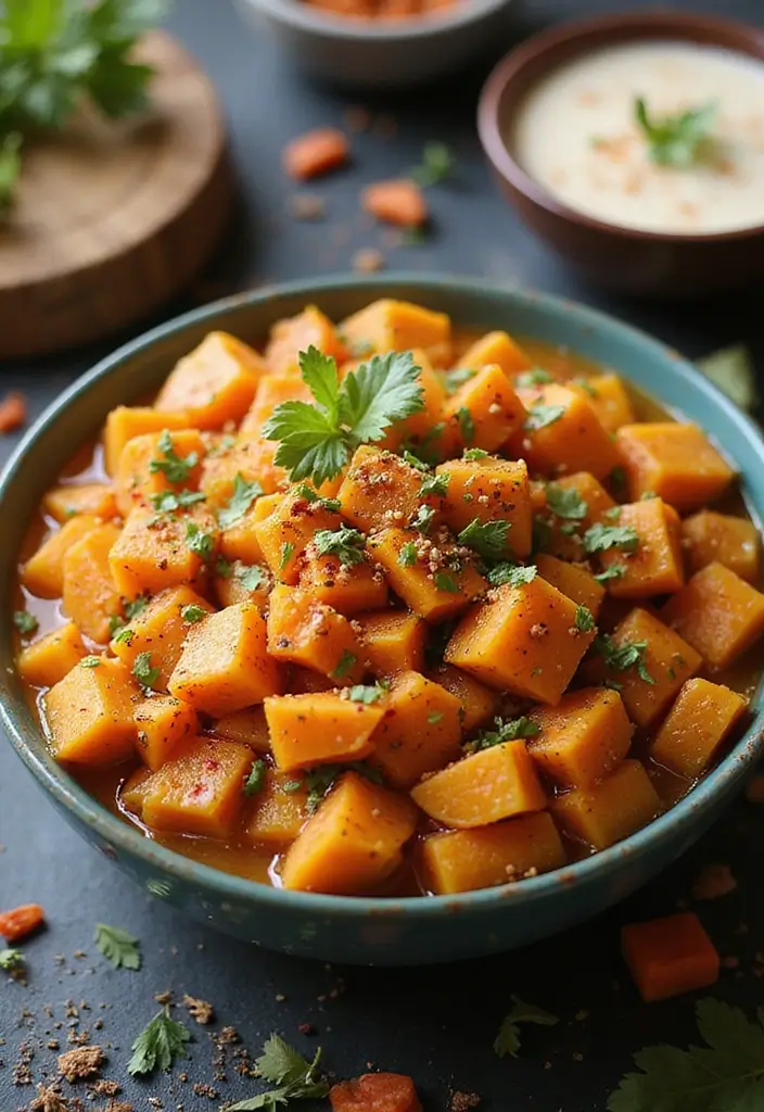 30 Indian Vegetarian Dinner Recipes That Are Quick, Easy, and Delicious 92 30 Indian Vegetarian Dinner Recipes That Are Quick, Easy, and Delicious - 18. Sweet Potato Chaat