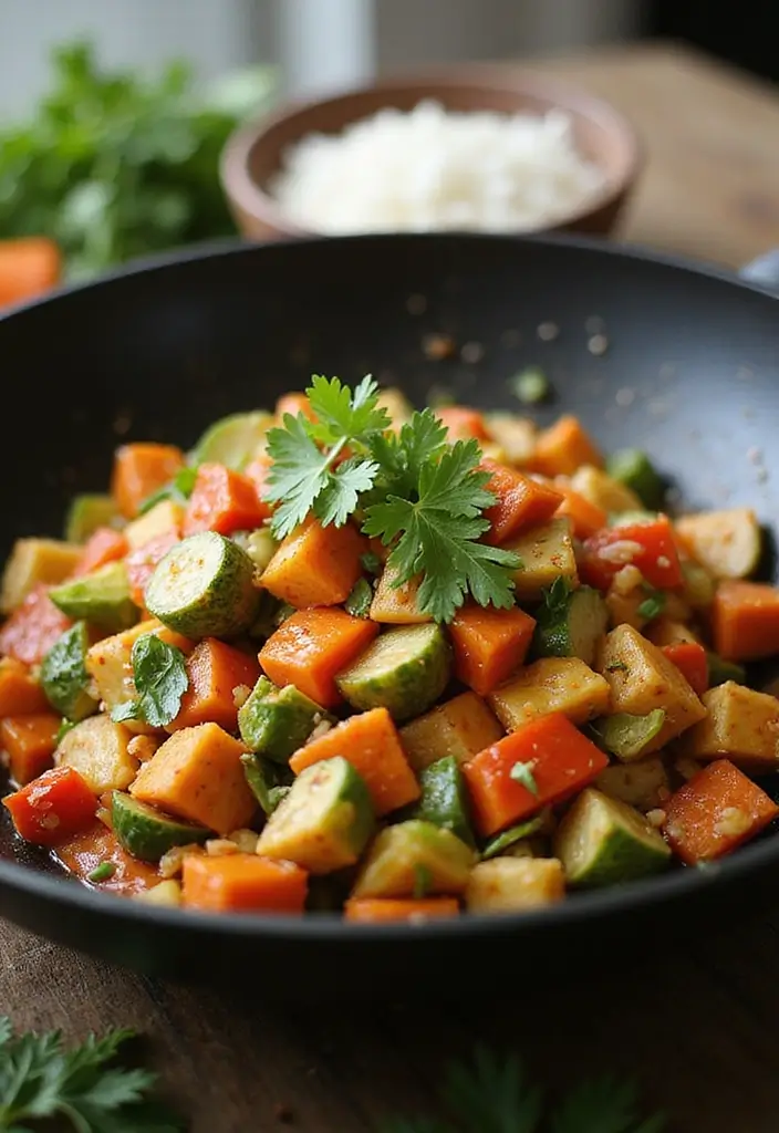 30 Indian Vegetarian Dinner Recipes That Are Quick, Easy, and Delicious 29 30 Indian Vegetarian Dinner Recipes That Are Quick, Easy, and Delicious - 7. Vegetable Stir-Fry