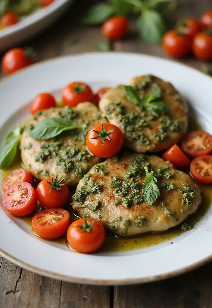 30 One-Pan Pork Chop Dinner Recipes for Quick and Easy Family Meals 73 30 One-Pan Pork Chop Dinner Recipes for Quick and Easy Family Meals - 13. One-Pan Pesto Pork Chops with Tomatoes