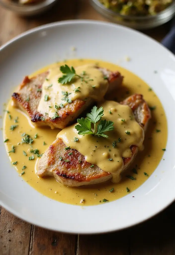 30 One-Pan Pork Chop Dinner Recipes for Quick and Easy Family Meals 104 30 One-Pan Pork Chop Dinner Recipes for Quick and Easy Family Meals - 18. One-Pan Pork Chops with Mustard Sauce
