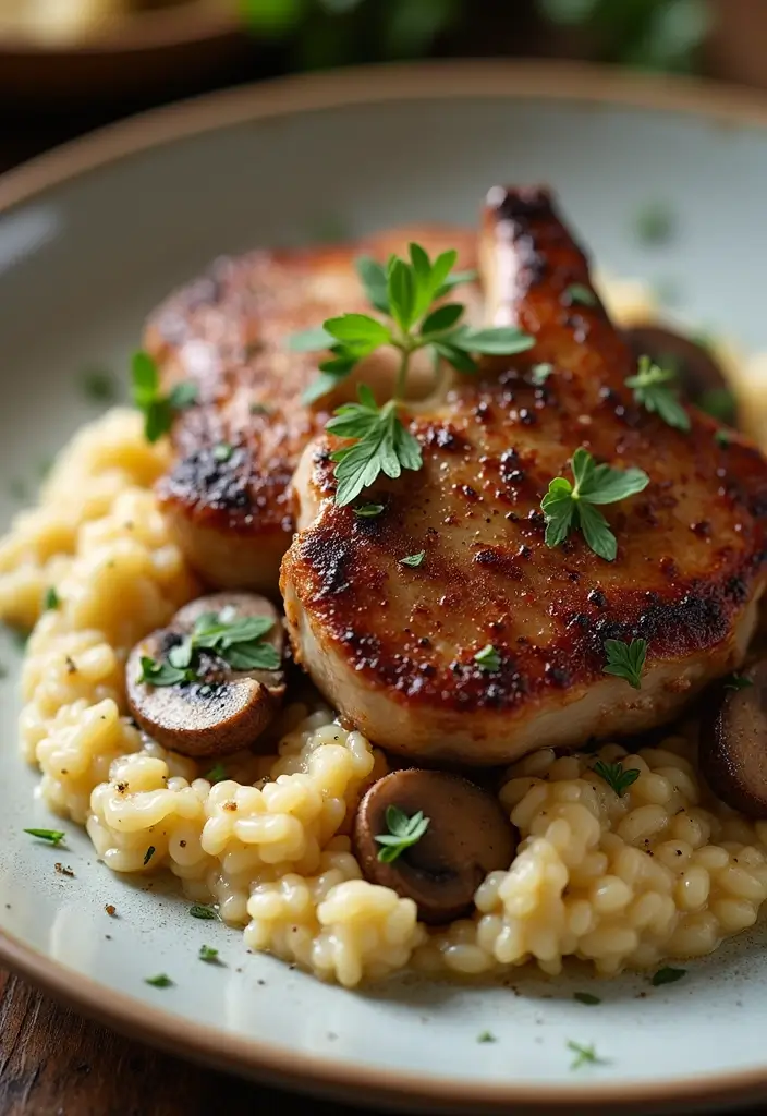 30 One-Pan Pork Chop Dinner Recipes for Quick and Easy Family Meals 160 30 One-Pan Pork Chop Dinner Recipes for Quick and Easy Family Meals - 26. One-Pan Pork Chops with Mushroom Risotto