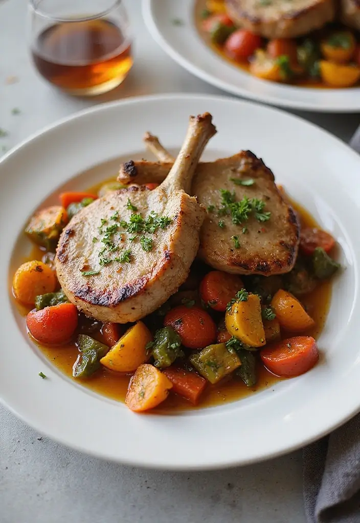 30 One-Pan Pork Chop Dinner Recipes for Quick and Easy Family Meals 167 30 One-Pan Pork Chop Dinner Recipes for Quick and Easy Family Meals - 27. One-Pan Pork Chops with Ratatouille